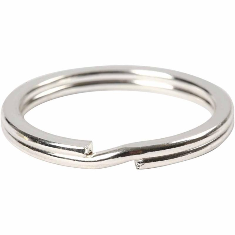 CC Key Rings 28 mm Silver 4 pcs