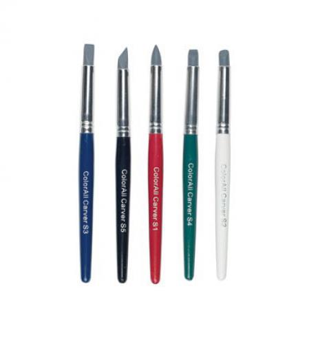 Set Rubberen Penselen klein 5 stuks