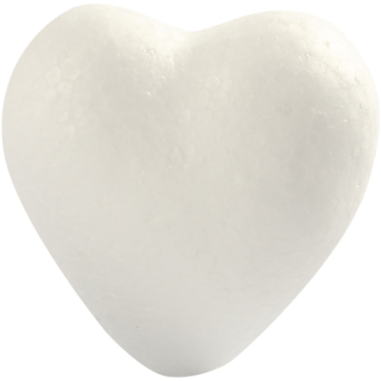 CC Styrofoam Hearts 6 cm, 5 pieces
