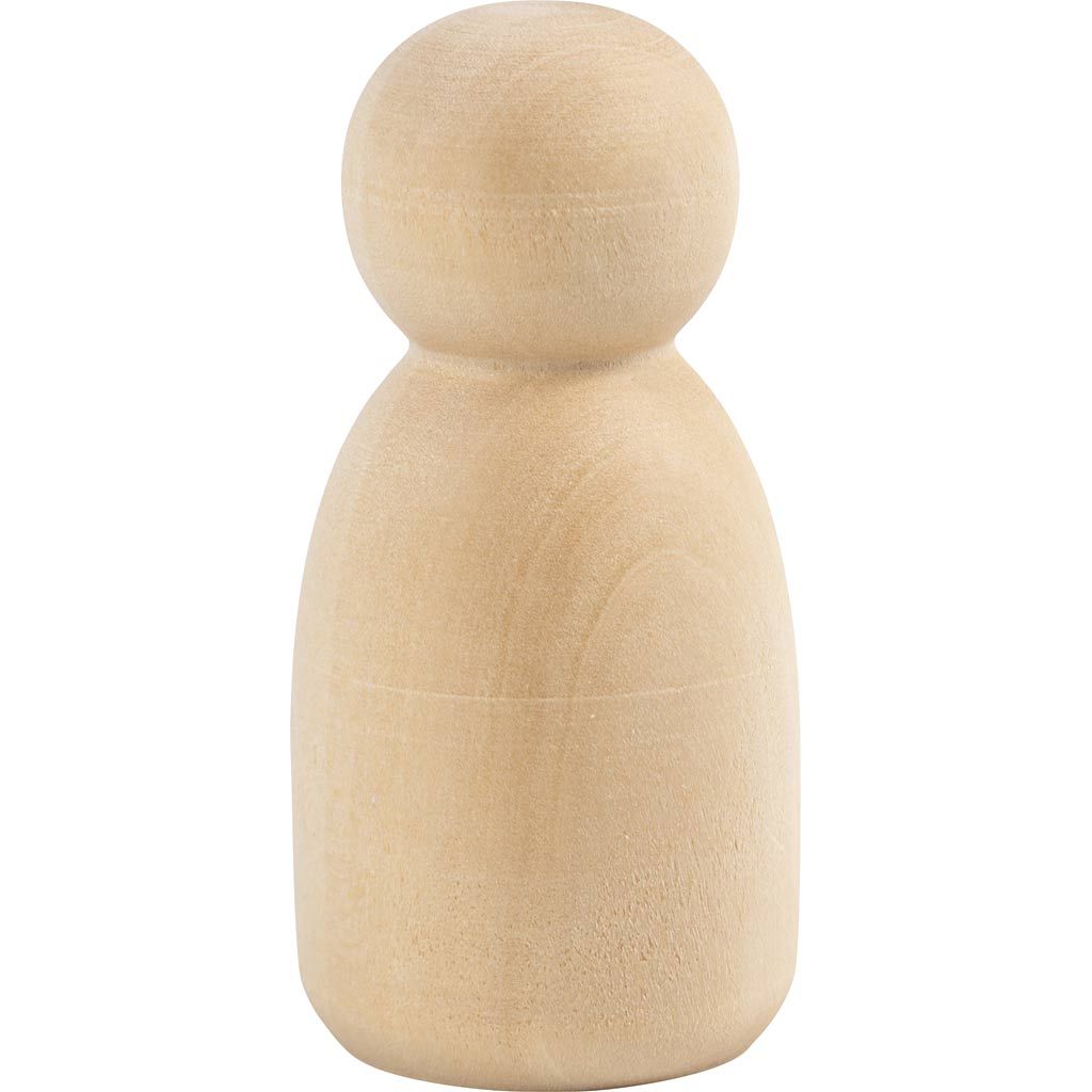 CC Houten Figuur Ovaal 6 cm 5 stuks