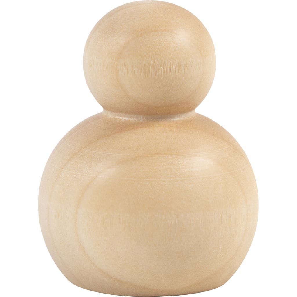 CC Wooden Figure Round 5 cm 5 pieces