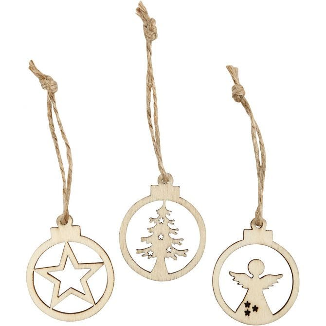 CC Hangende Kerstdecoraties Engel 3 stuks