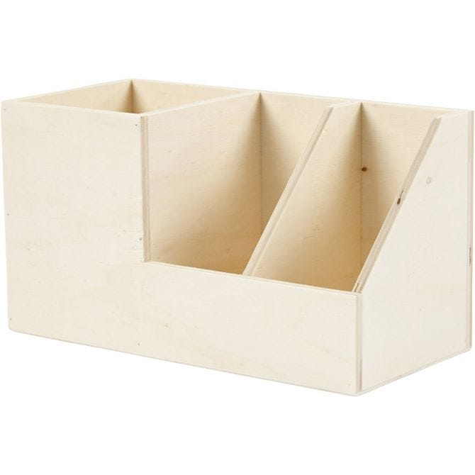 CC Wooden Pen Holder 11x20 cm