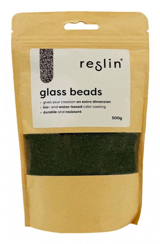 Reslin Glazen Kralen 500 gr Olijfgroen