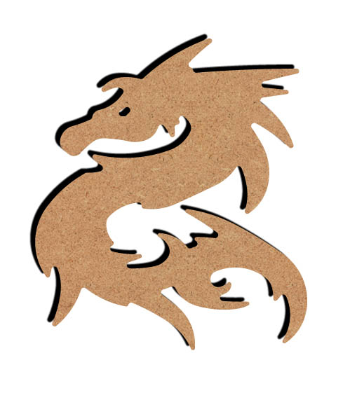 MDF Figuur Chinese Draak 15 cm