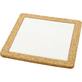 CC Porseleinen Onderzetter Met Lijst Van Kurk 19x19 cm 10 stuks