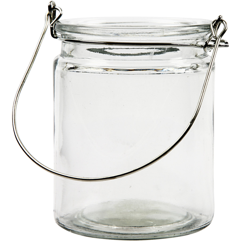 CC Glazen Waxinelicht met hengsel 10 cm 2 stuks