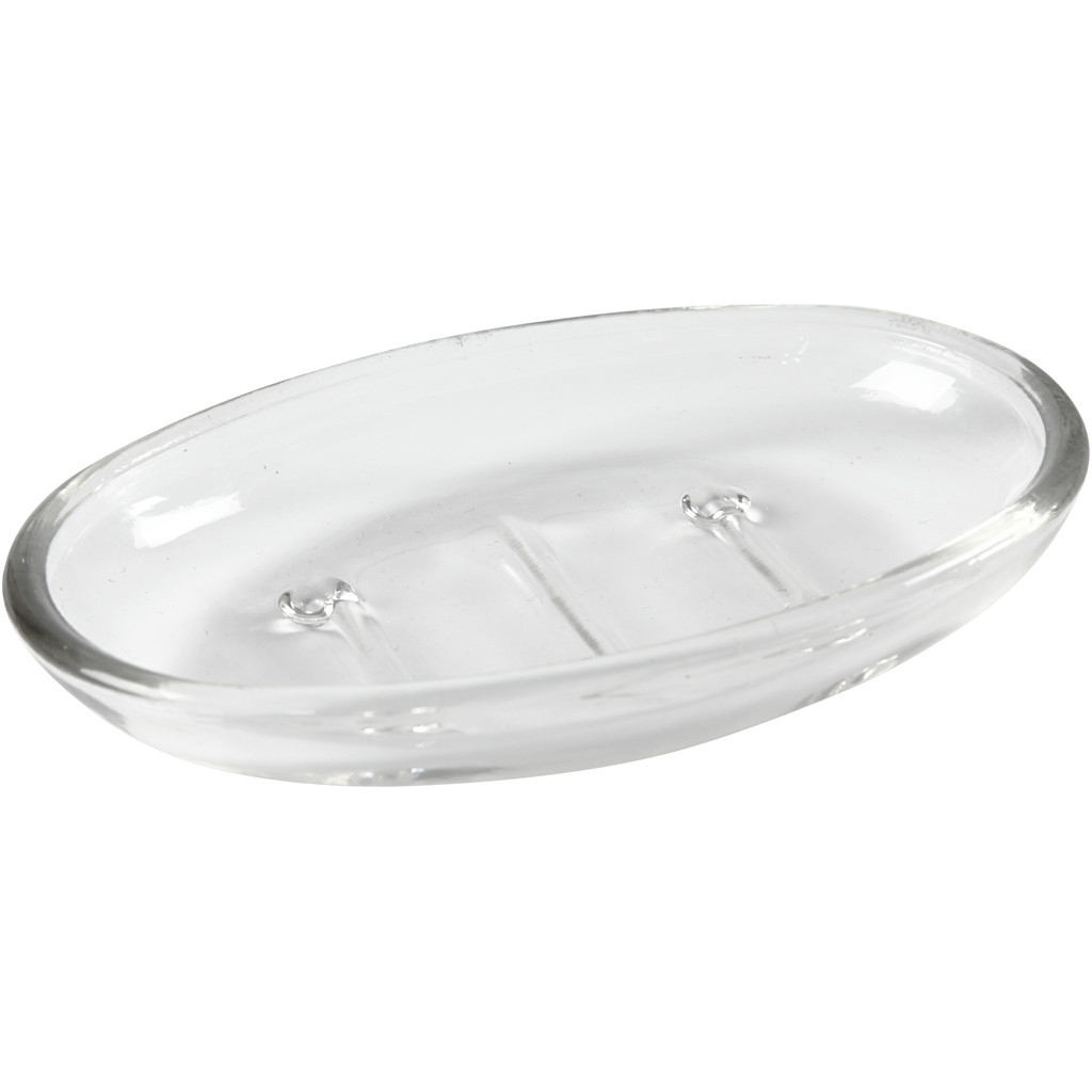 CC Glazen Zeepbakje 9,5x15x3 cm Helder