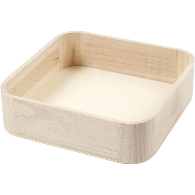 CC Houten Dienblad 25x25x7 cm