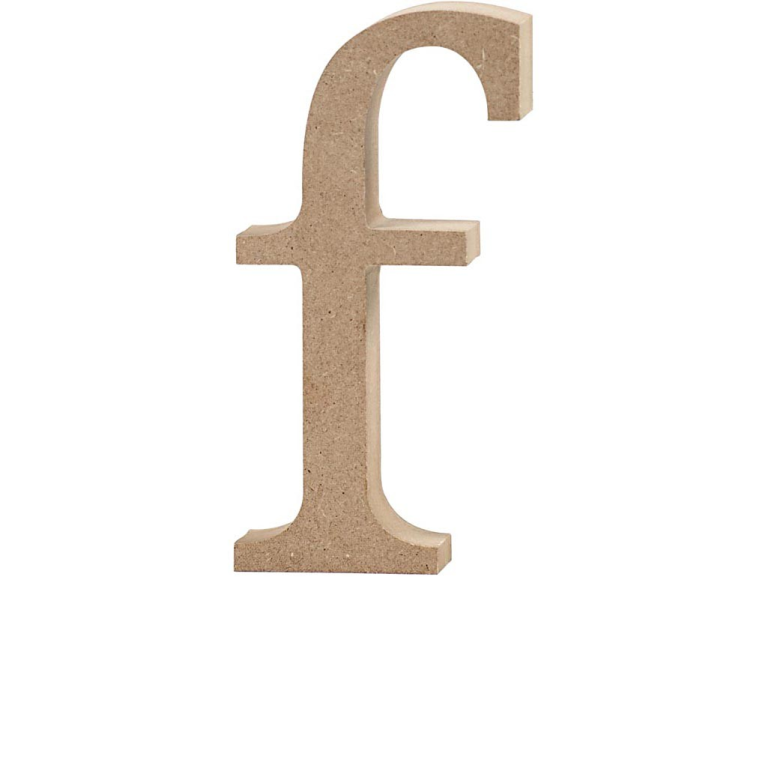 CC MDF Small Letter F 8 cm