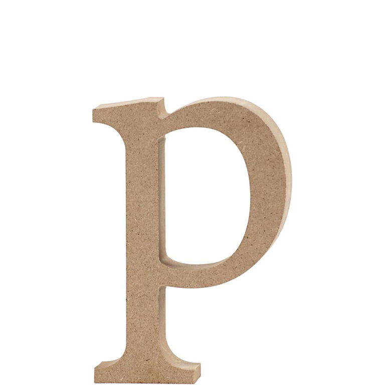 CC MDF Kleine Letter P 8 cm