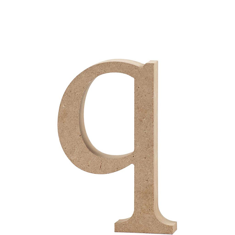 CC MDF Small Letter Q 8 cm