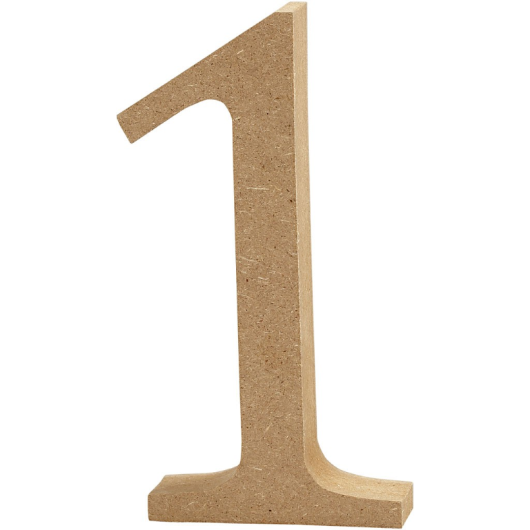 CC MDF Zahl 1 13 cm