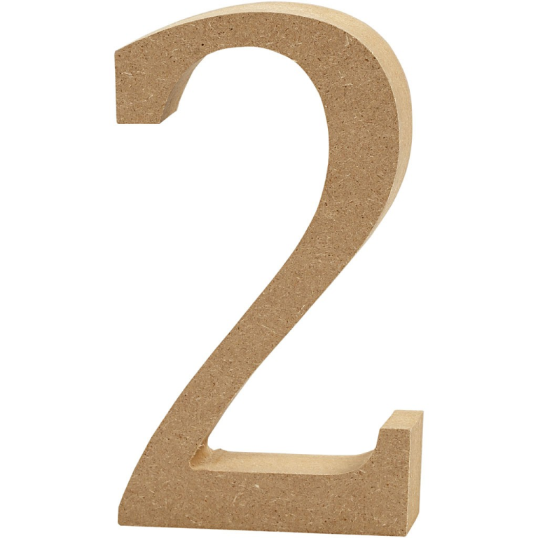 CC MDF Cijfer 2 13 cm