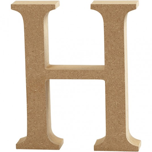 CC MDF Großbuchstabe H 8 cm
