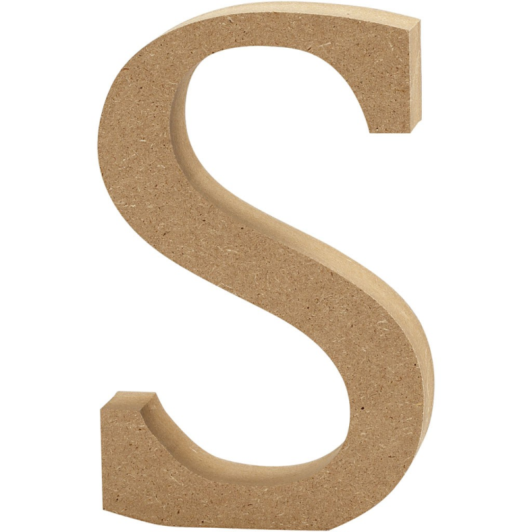 CC MDF Hoofdletter S 8 cm