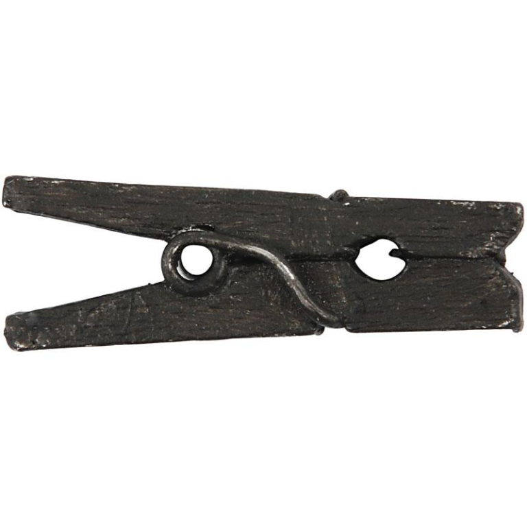 CC Mini Wasknijpers 25x3 mm Zwart 36 stuks