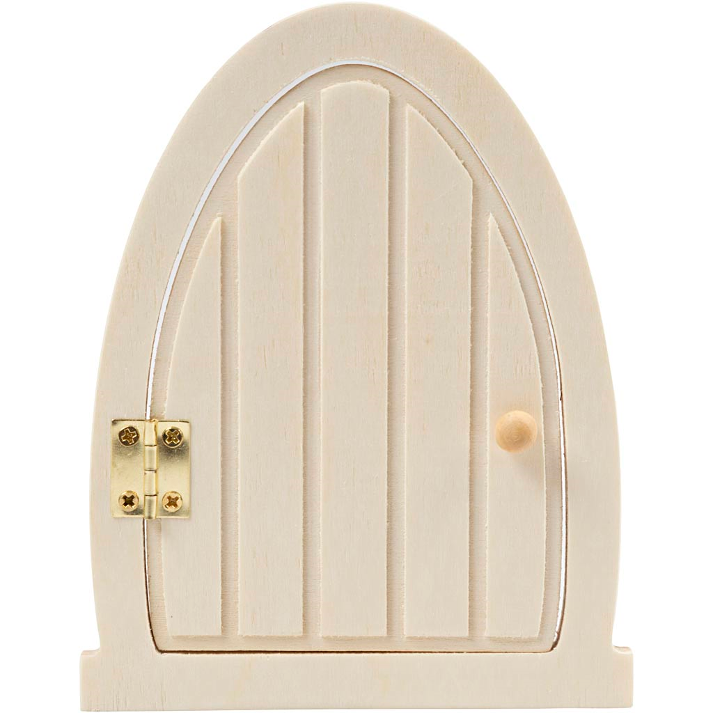 CC Wooden Miniature Door with Hinges w: 10cm h: 13cm