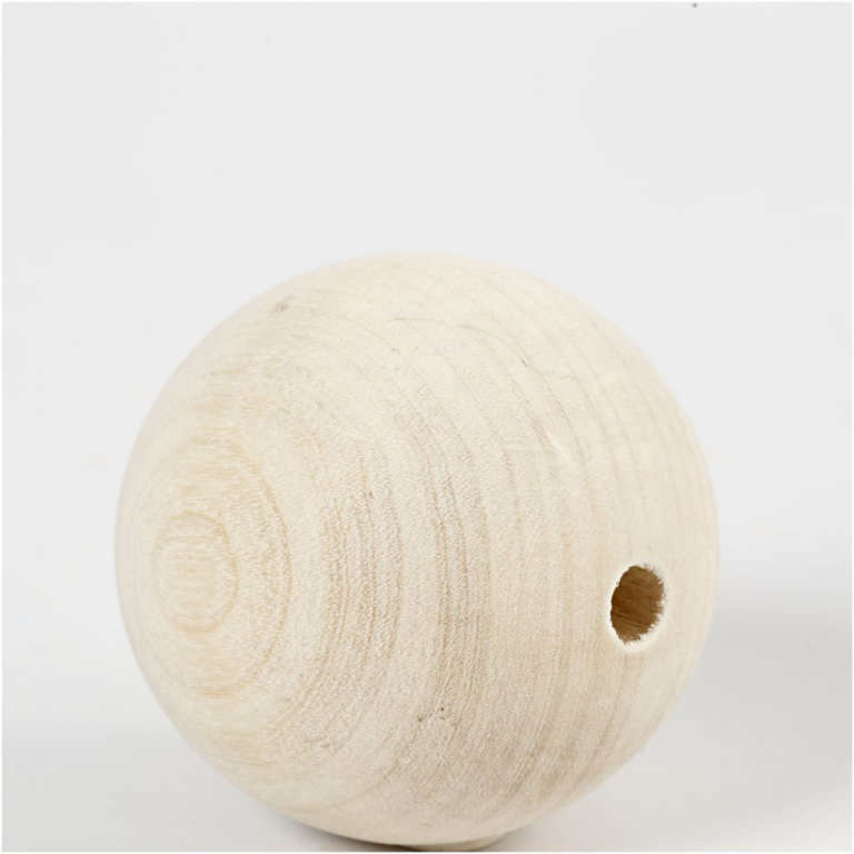 CC Houten Kralen 60 mm Naturel 3 stuks