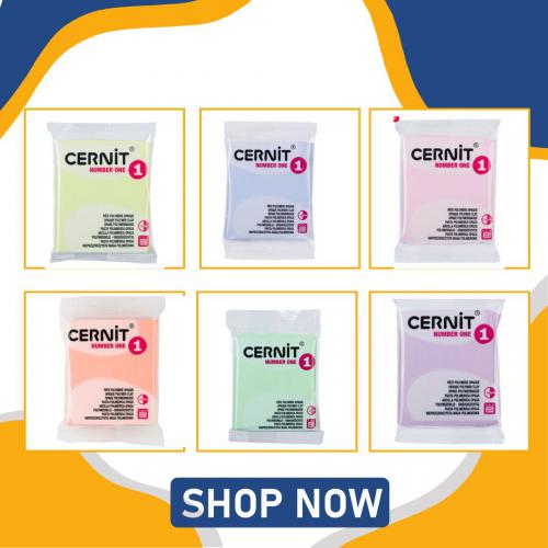 Cernit Pastel Set 6 Stuks - Polymeerklei / Boetseerklei