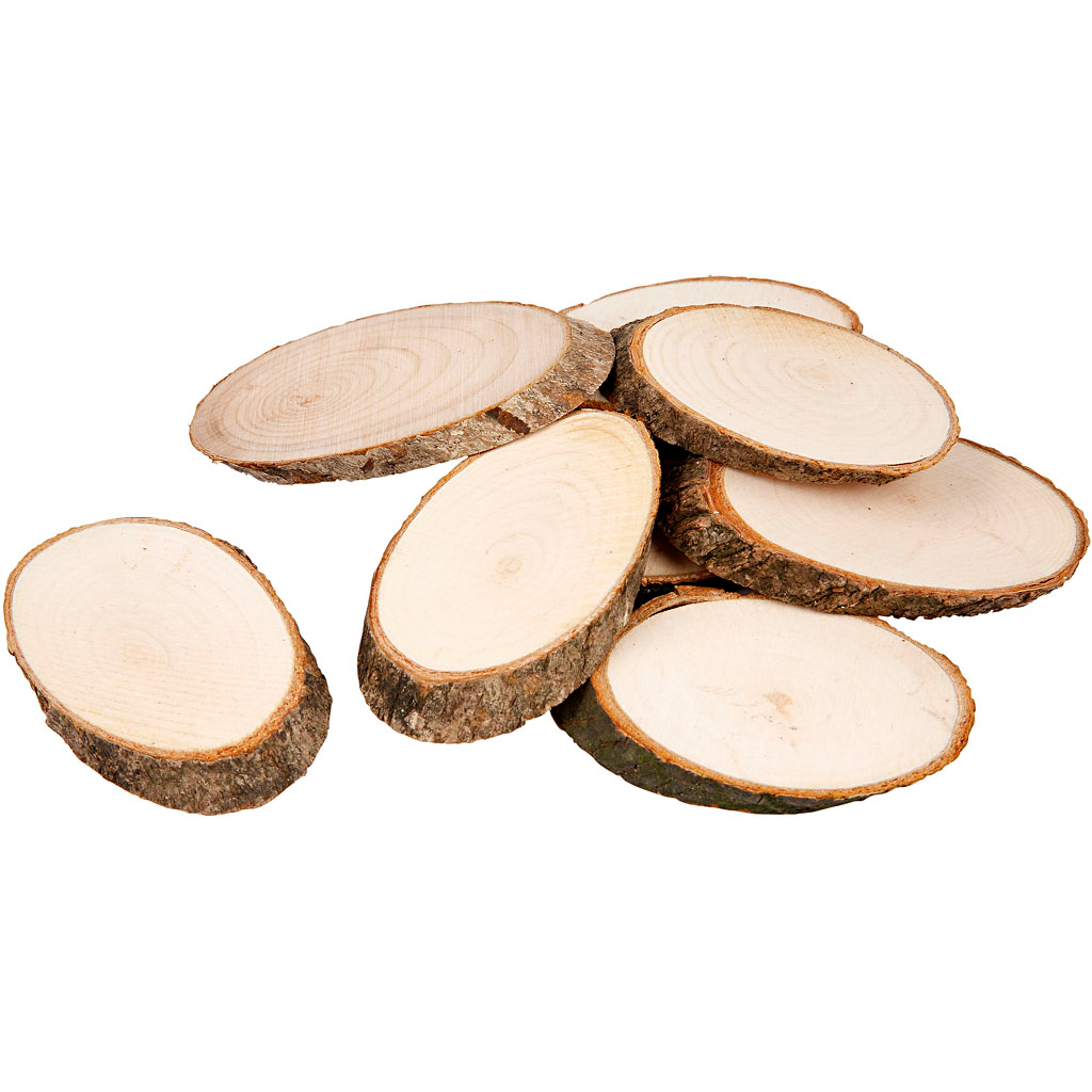 CC Houten Schijven 7,5x4,5 cm 20 stuks