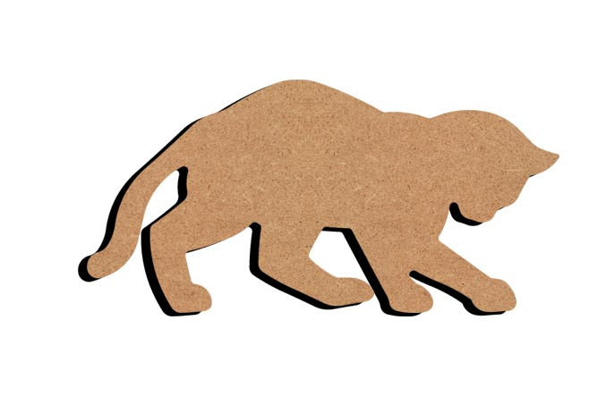MDF Figuur Spelende Kat 15 cm