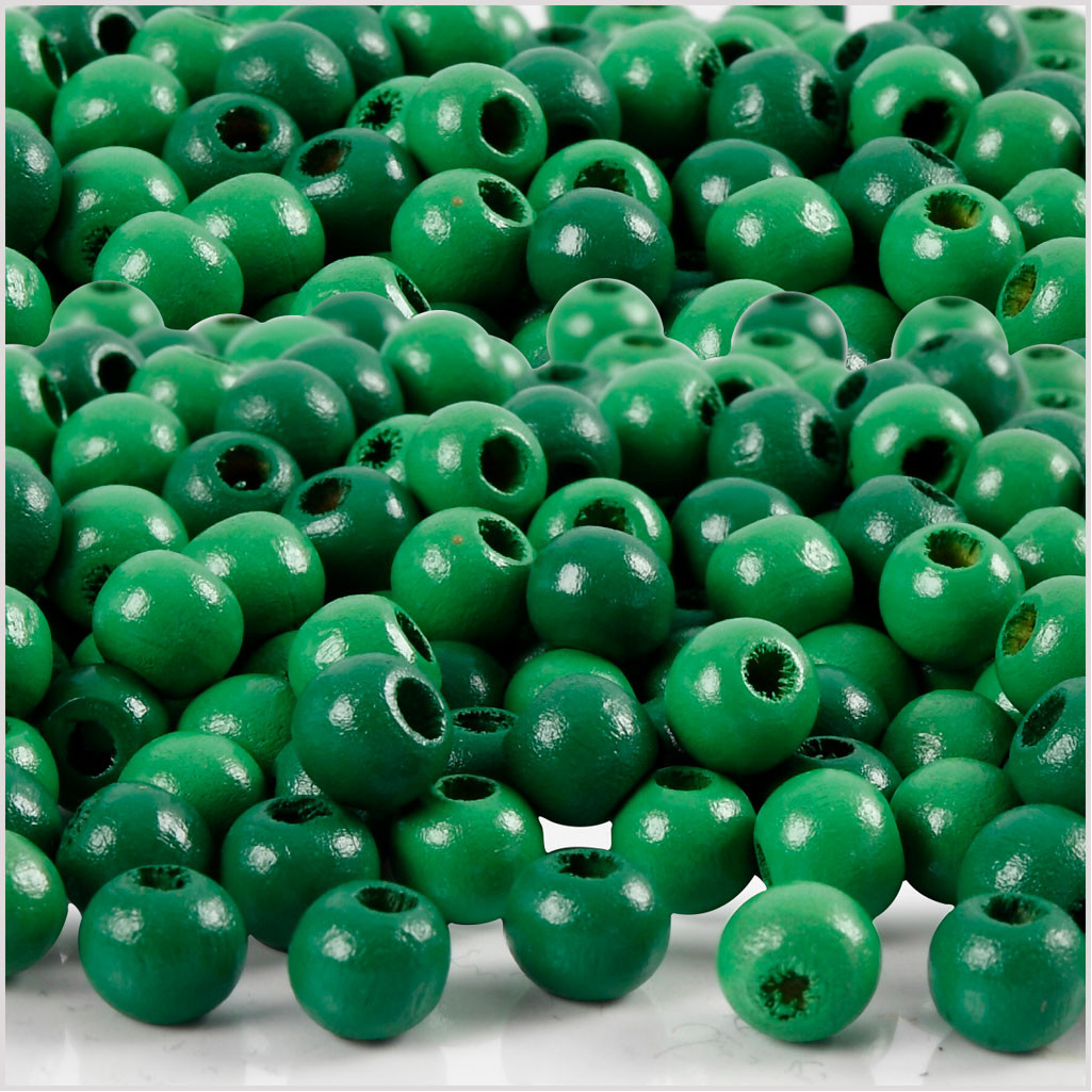 CC Houten Kralen 5 mm Groen 150 stuks