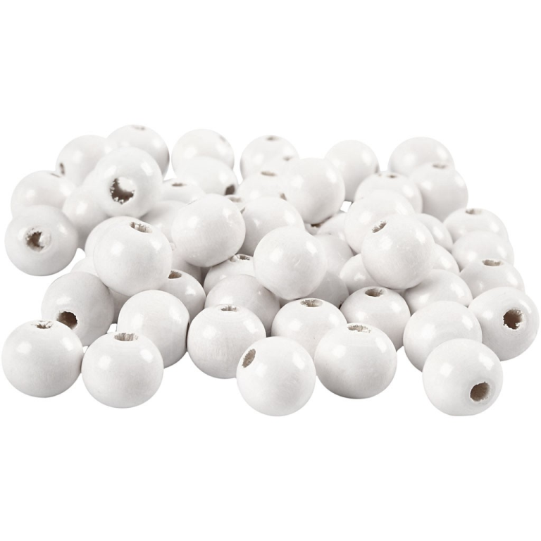 CC Holzkugeln 12 mm Weiß 40 Stück