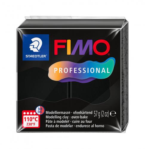Fimo Professional Zwart 57g - Hoogwaardige Polymeerklei & Boetseerklei