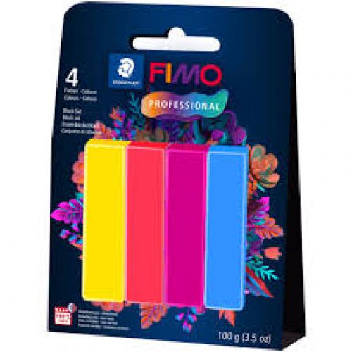 Fimo Professional Kleurenset 4 Kleuren - Polymeerklei / Boetseerklei