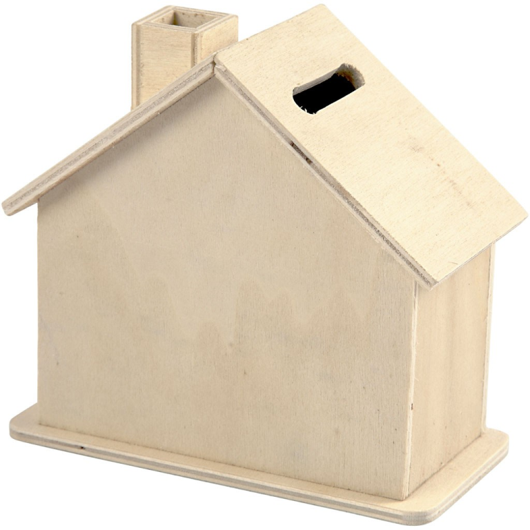 Wooden Piggy Bank House