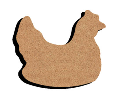 MDF-Figur Huhn 10 cm
