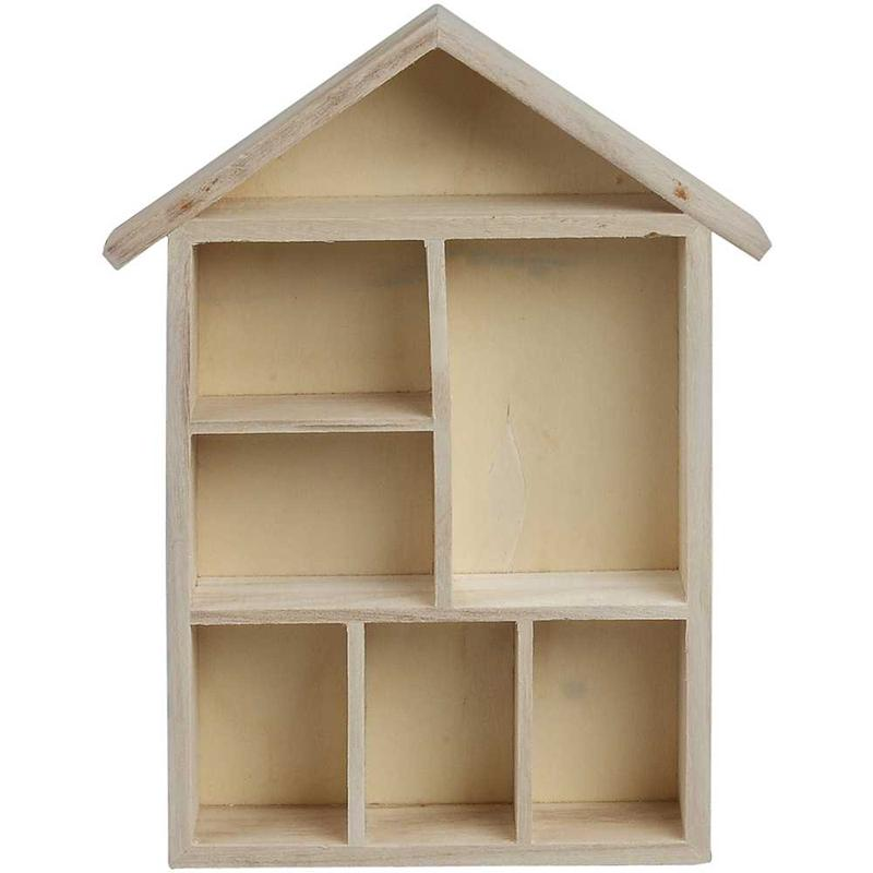 CC Holz-Buchstabenhaus 30x22x3,5 cm