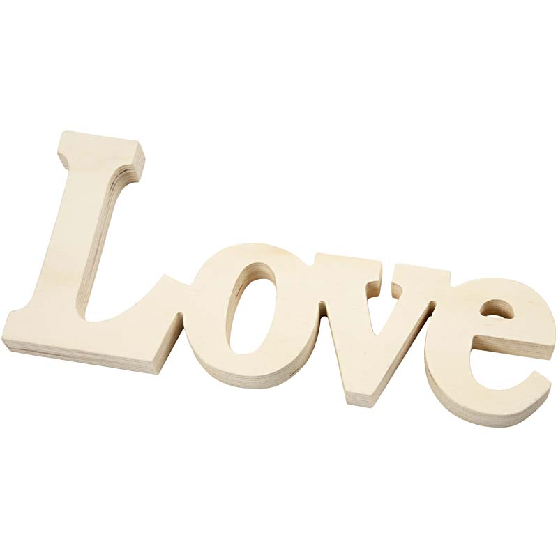 CC Holzdekoration Wort Love 23x10 cm