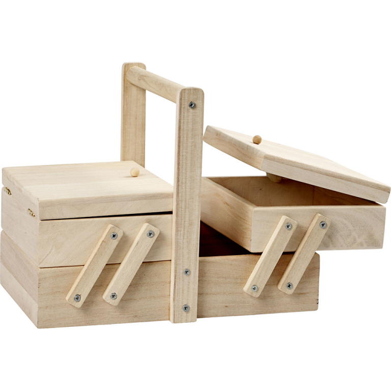 CC Wooden Sewing Box Small 24x16.3x19 cm
