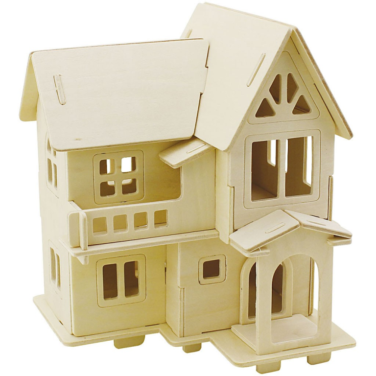 CC 3D Wooden Construction Set House