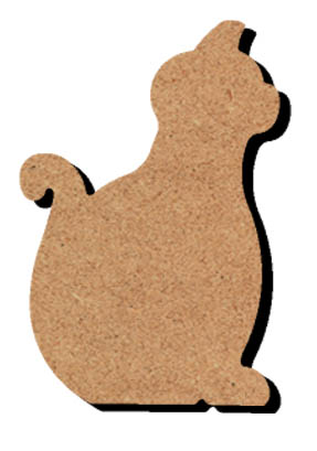 MDF-Figur Katze 10 cm