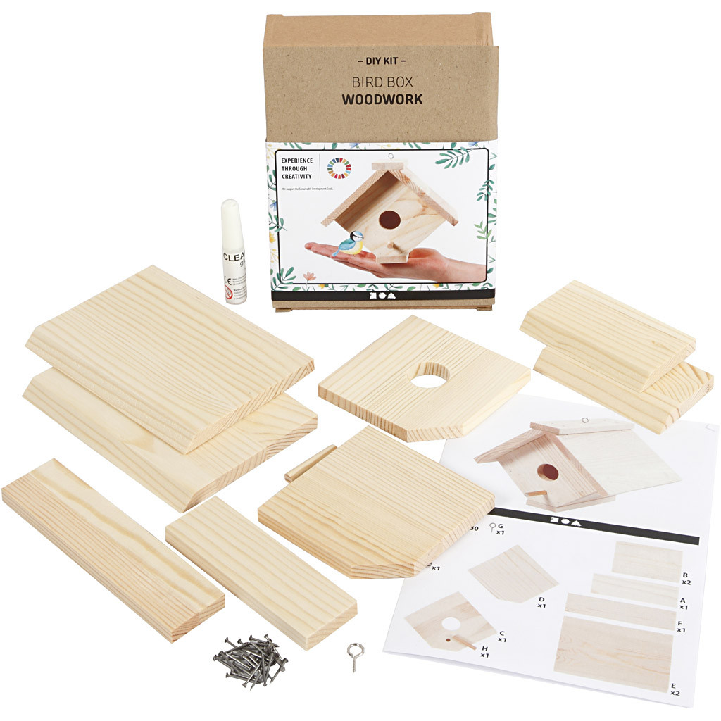 CC DIY Vogelhuis Grenen 16 cm