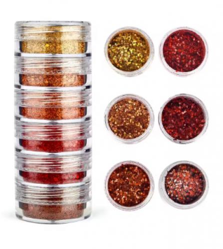 Afwerking Glitter Powder C3 brons/rood - Polymeerklei / Boetseerklei
