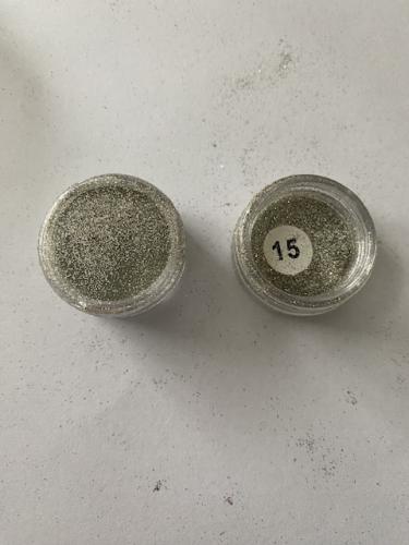 Afwerking Glitter Powder 15 dk zilver - Polymeerklei / Boetseerklei