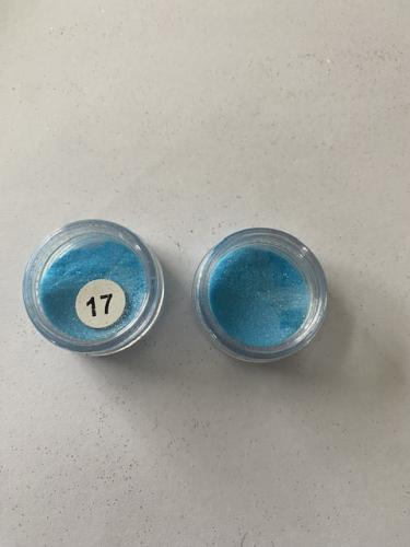 Afwerking Glitter Powder aqua - Polymeerklei / Boetseerklei