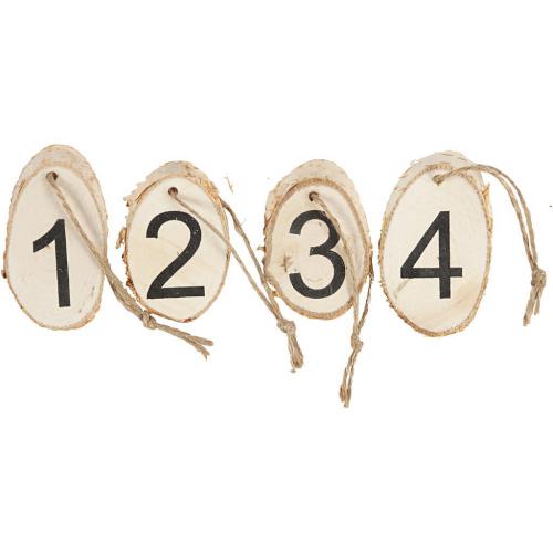 Creativ Company - CC Houten Schijven met Adventcijfers 4 stuks | GoedkoopsteHobby