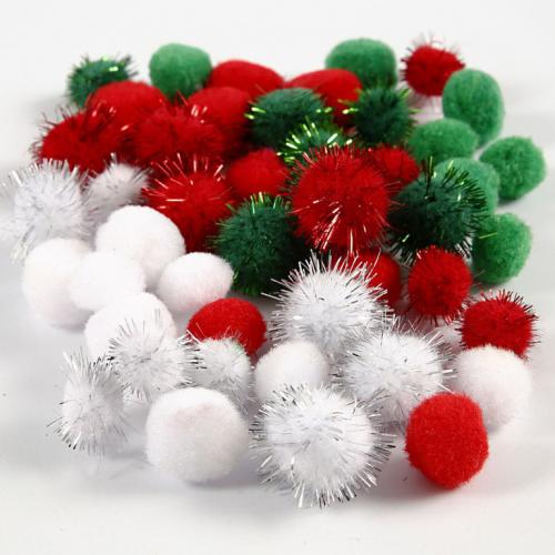 Creativ Company - CC Pompons Kerst 15-20mm 48 stuks | GoedkoopsteHobby