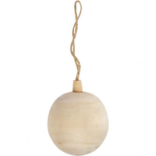Creativ Company - CC Houten Kerstbal 6,4 cm | GoedkoopsteHobby