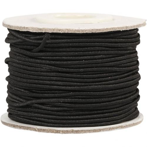Creativ Company - CC Elastiek Koord 1 mm 25 m Zwart | GoedkoopsteHobby
