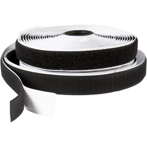 Creativ Company - CC Klittenband 20 mm 5 m Zwart | GoedkoopsteHobby