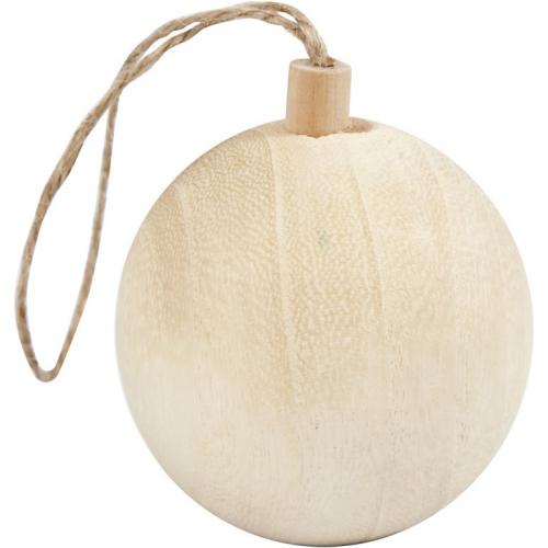 Creativ Company - CC Houten Kerstbal 5,5 cm | GoedkoopsteHobby