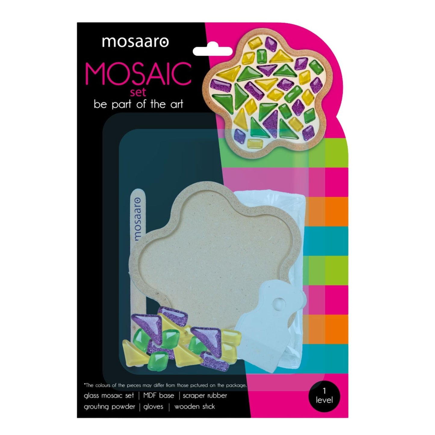 Mosaaro Mosaik-Set Glas Mosaik Blume MA1010