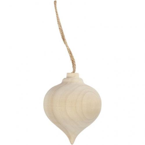 Creativ Company - CC Hölzerne Spitze Weihnachtskugel 5,5 cm | GoedkoopsteHobby