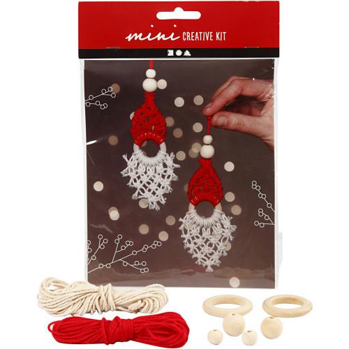 Creativ Company - CC Mini Kreativ-Set Weihnachts-Elf Makramee 14 cm 2 Stk. | GoedkoopsteHobby